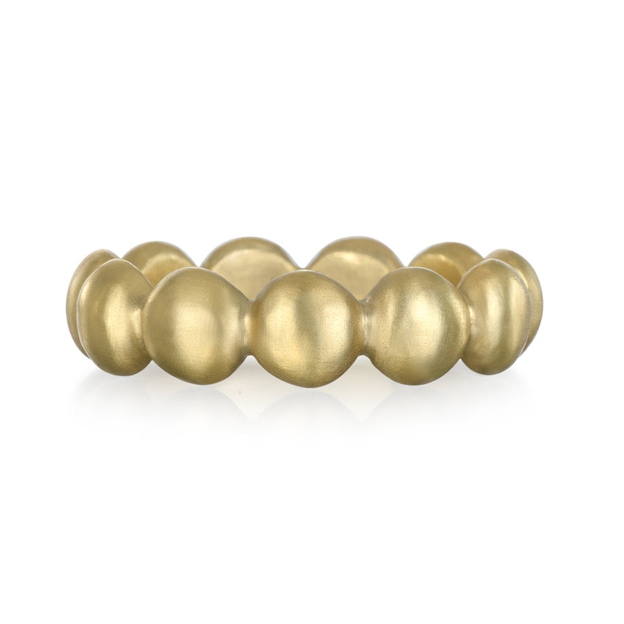 18 Karat Gold Large Granulation Bead Ring