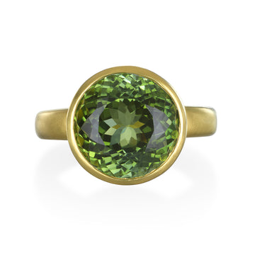 18 Karat Gold Green Tourmaline Ring