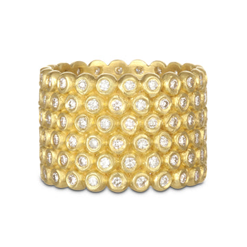 18 Karat Gold Diamond Cigar Band