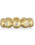 18 Karat Gold Diamond Bubble Ring