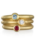 18 Karat Gold Aquamarine Bezel Ring