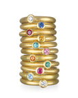 18 Karat Gold Mandarin Garnet Bezel Ring