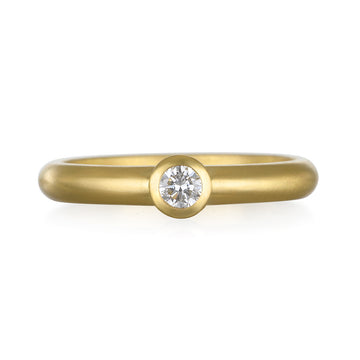 18 Karat Gold Diamond Stack Ring
