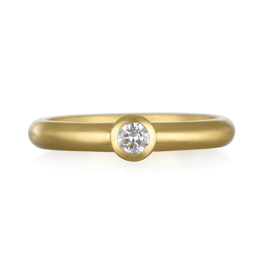 18 Karat Gold Diamond Stack Ring