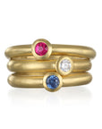 18 Karat Gold Hot Pink Tourmaline Bezel Ring