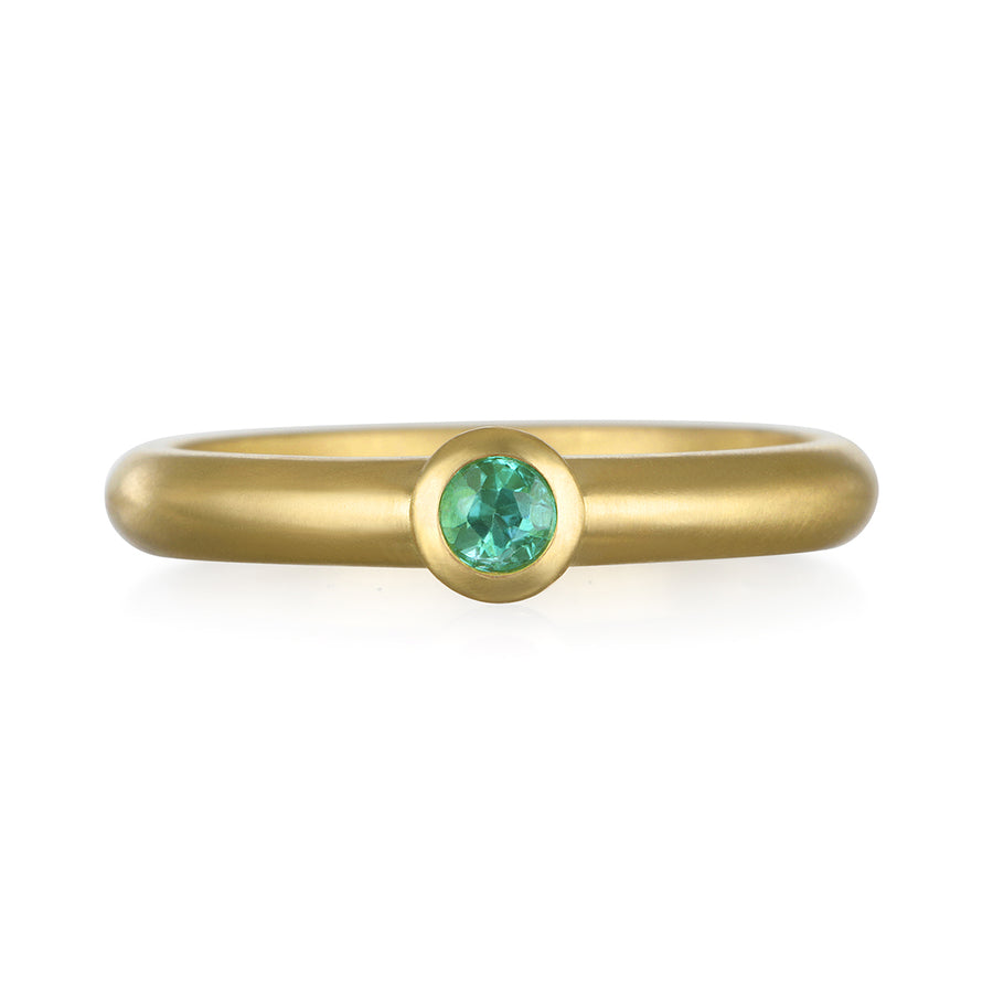 18 Karat Emerald Stack Ring