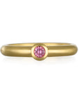 18 Karat Gold Pink Tourmaline Bezel Ring