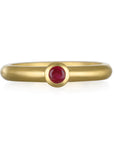 18 Karat Gold Ruby Bezel Ring