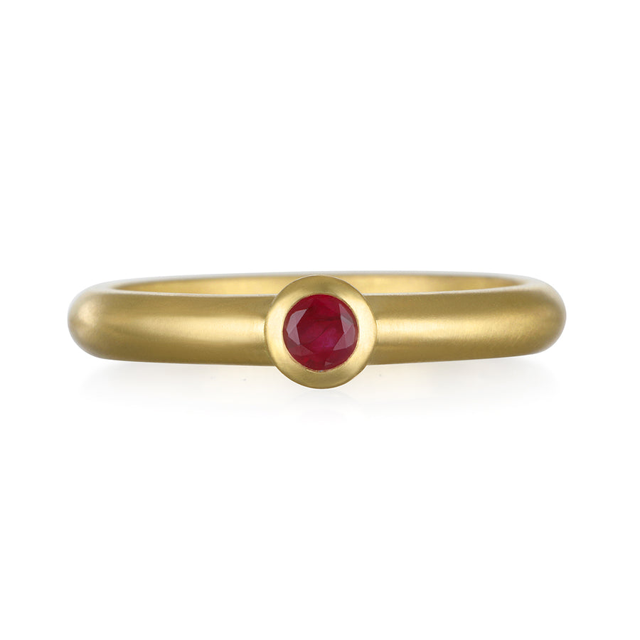 18 Karat Ruby Stack Ring