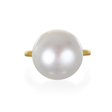 18 Karat Gold Freshwater Pearl Ring