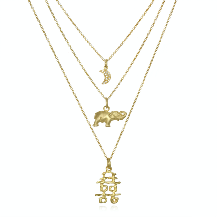 18 Karat Gold Elephant Charm