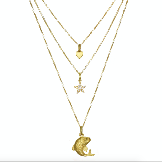 18 Karat Gold Koi Charm