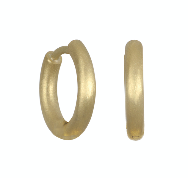 18 Karat Gold Hinged Hoops - Small
