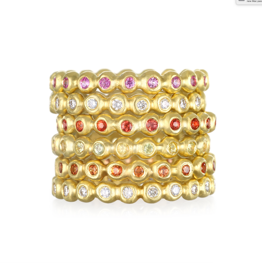 Yellow Sapphire Eternity Band