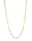 18 Karat Gold Handmade Paperclip Chain