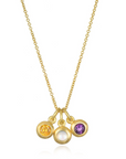 18 Karat Gold Bezel Set Colored Birthstone Charms
