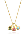 18 Karat Gold Bezel Set Colored Birthstone Charms