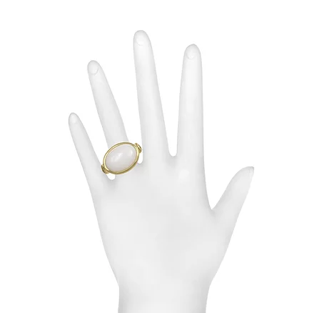 White Coral and Diamond Ring