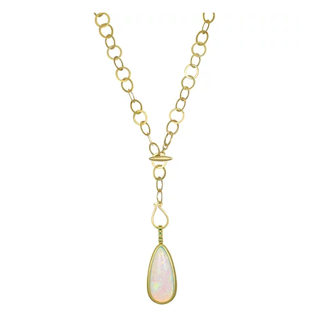 Ethiopian Opal & Tsavorite Pendant