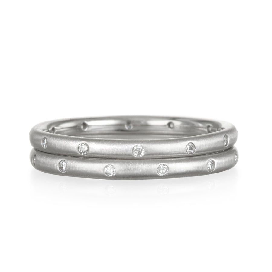 Platinum Diamond Stack Ring