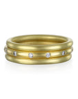 18 Karat Gold Round Comfort Fit Stack Ring - Thin