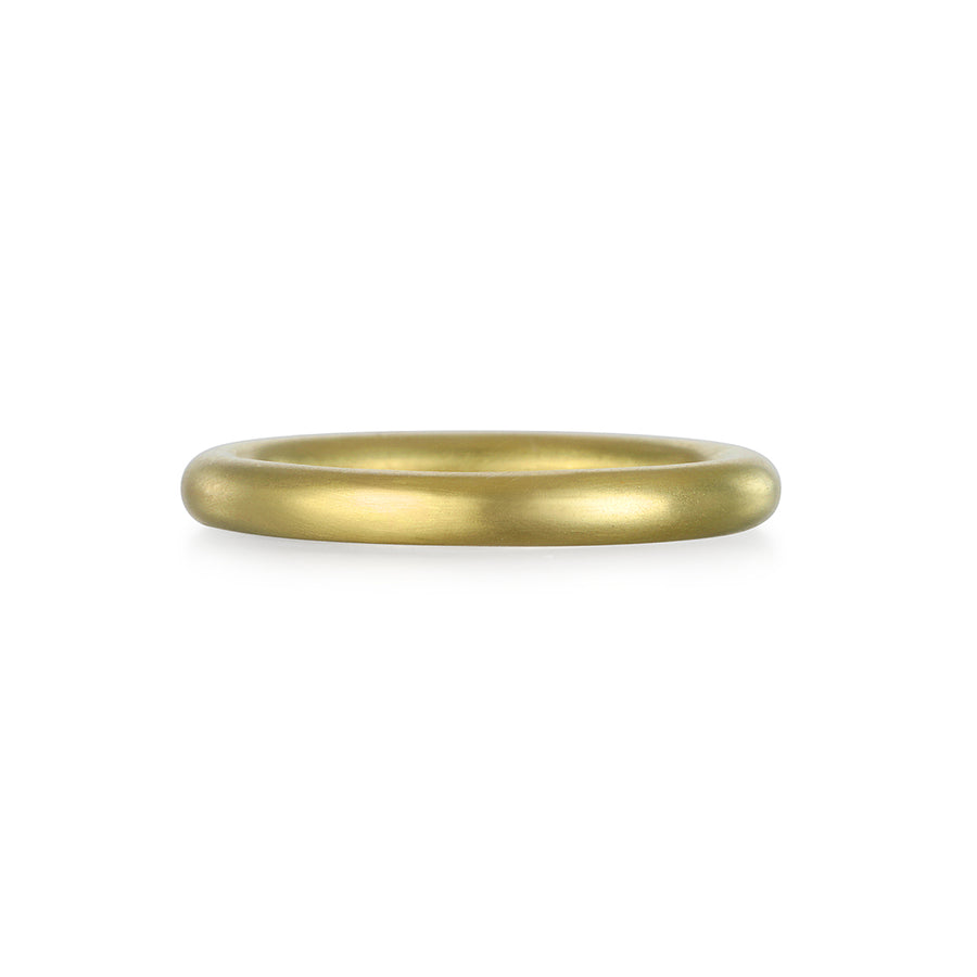 18 Karat Gold Round Comfort Fit Stack Ring - Thick