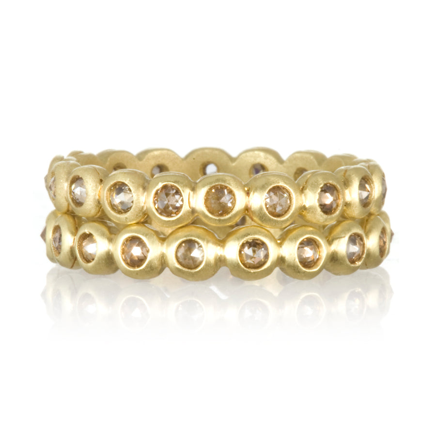 18 Karat Gold Champagne Diamond Eternity Ring