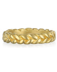18 Karat Gold Braid Stack Ring - Thin