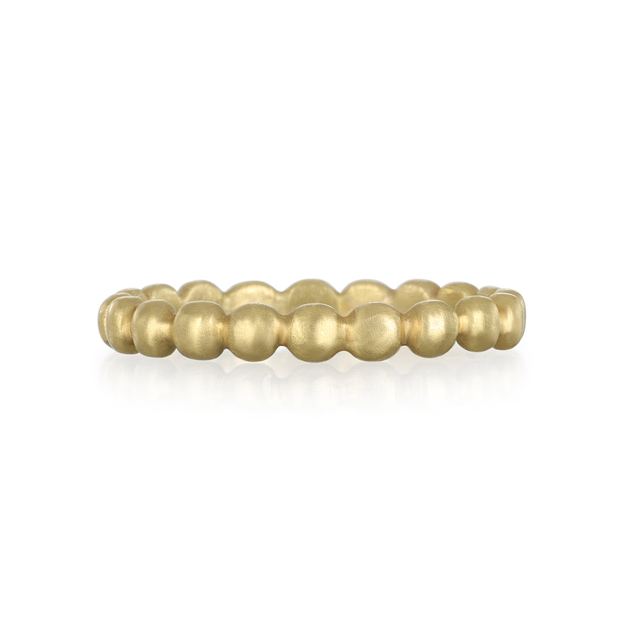 18 Karat Gold Small Granulation Bead Ring