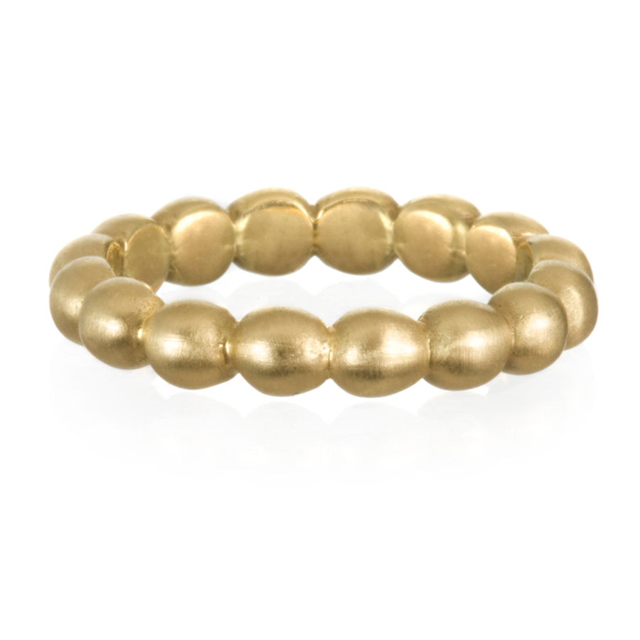 18 Karat Gold Medium Granulation Bead Ring