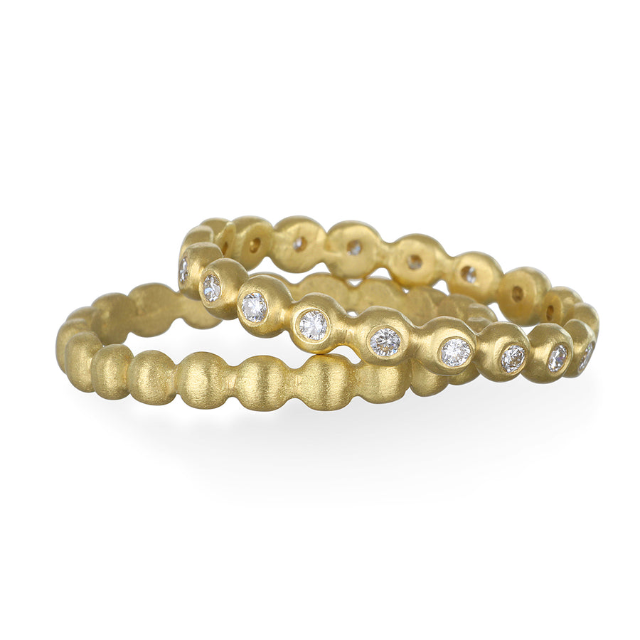 18 Karat Gold Small Granulation Bead Ring
