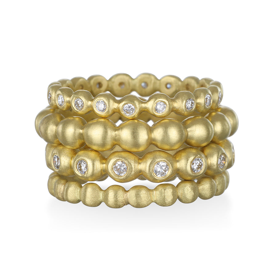18 Karat Gold Medium Granulation Bead Ring