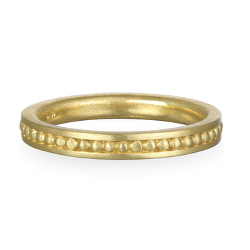 18 Karat Gold Granulation Channel Band