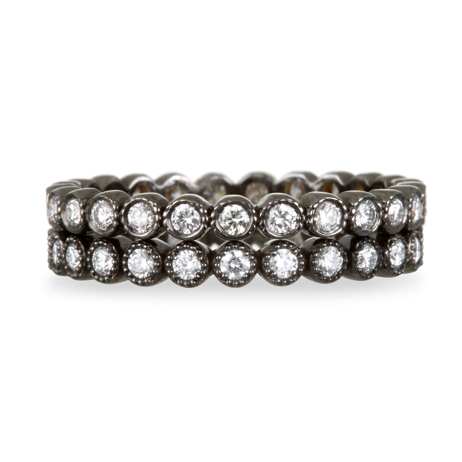 Platinum Black Rhodium Eternity Band - Each sold individually