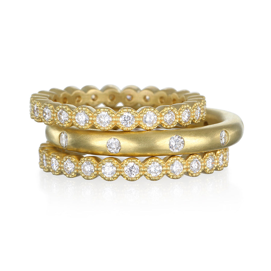 18 Karat Gold Comfort Fit Diamond Eternity Band