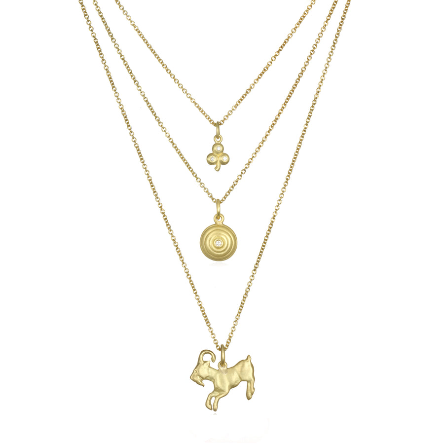 18 Karat Gold Goat Charm