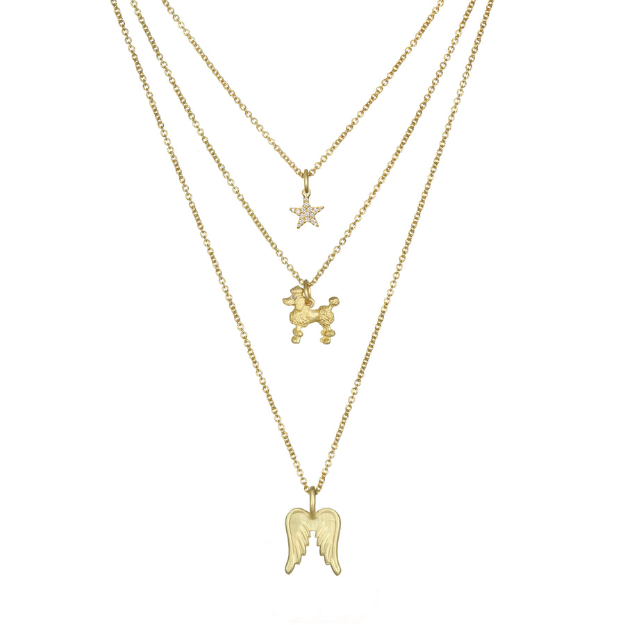 18 Karat Gold Diamond Star Charm