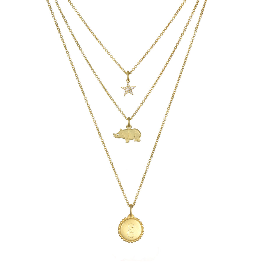 18 Karat Gold Diamond Star Charm
