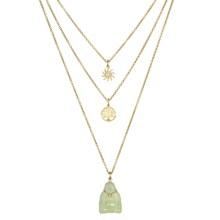 18 Karat Gold Diamond Sun Charm